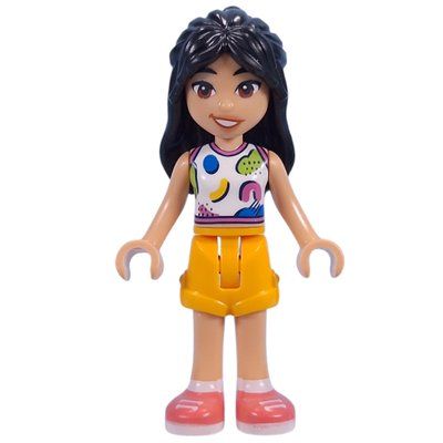 Figurine Liann - White Top, Bright Light Orange Skirt du set 42703