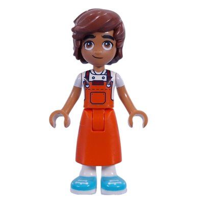 Minifigur Leo - Reddish Orange Apron aus Set 42655