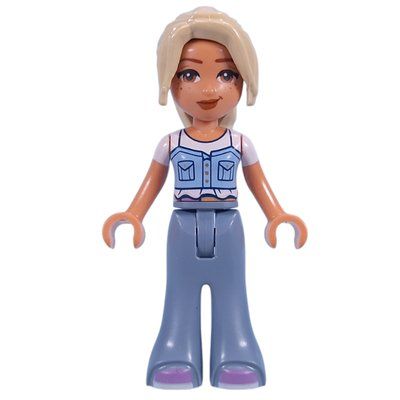 Minifigur Sara - Bright Light Blue Top, Sand Blue Pants aus Set 42655