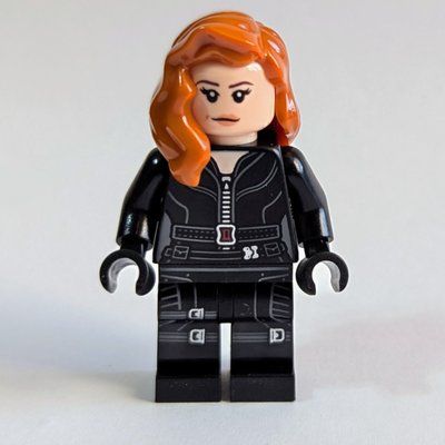Figurine Black Widow, Black Jumpsuit, Printed Legs (85974 Hair) du set 76314