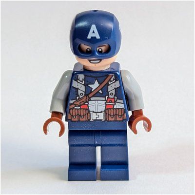 Minifigure Captain America, Light Bluish Grey Arms from set 76313