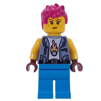 Figurine Mech Max, Sand Blue Jacket, Dark Azure Legs, Magenta Hair du set 60460