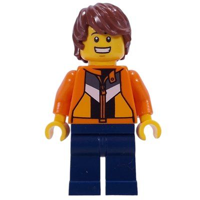Figurine Just Jason, Vlogger, Orange Jacket, Dark Blue Legs, Reddish Brown Hair du set 60460