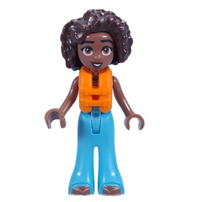 Minifigure Aliya - Coral Top, Medium Azure Pants, Life Jacket del set 42672