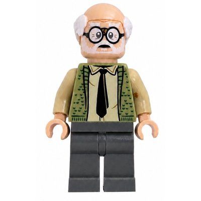 Minifigur Ernie Prang, Olive Green Sweater, Dark Bluish Gray Legs aus Set 76446
