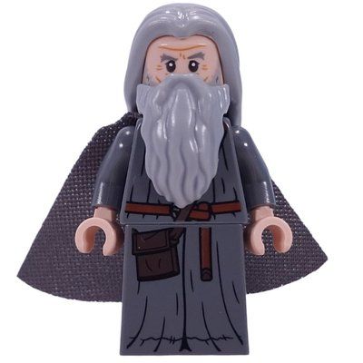 Minifigur Gandalf the Grey, Light Bluish Grey Hair, Cape aus Set 10354