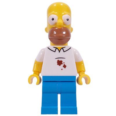 Minifigurka Homer Simpsons, Stained Shirt z zestawu 10352