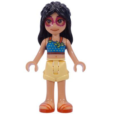 Minifigure Liann - Dark Azure Top, Bright Light Yellow Shorts from set 42658