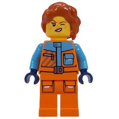 Figurine Arctic Explorer, Tina Tarantula, Orange Suit, Dark Orange Hair du set 60470