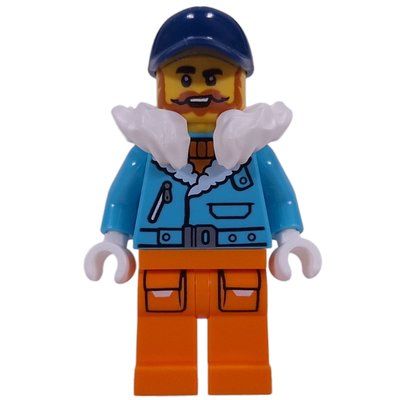 Figurine Arctic Explorer, Captain Nautilus, Medium Azure Jacket, Orange Legs, White Fur Neckwear, Dark Blue Cap du set 60471