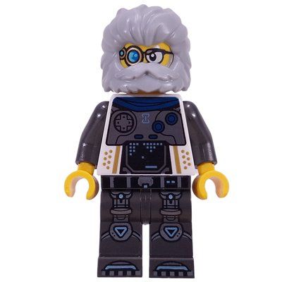 Minifiguur Mr. Oz, White Torso, Pearl Titanium Legs uit set 71499