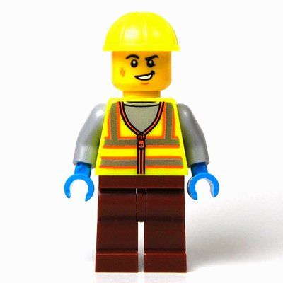 Figurine Mechanic, Vibrant Yellow Safety Vest and Helmet du set 60469