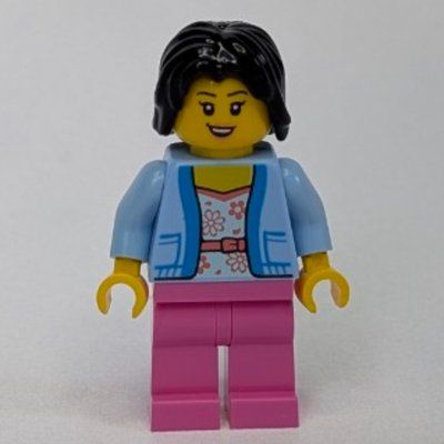 Figurine Woman, Bright Light Blue Sweater, Dark Pink Legs du set 60469