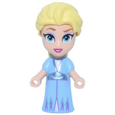 Figurine Elsa - Microdoll, Bright Light Blue Dress, Hair in Tail du set 43278