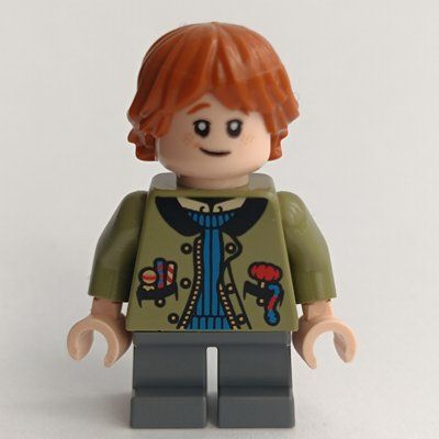 Minifigur Ron Weasley, Olive Green Jacket aus Set 76450