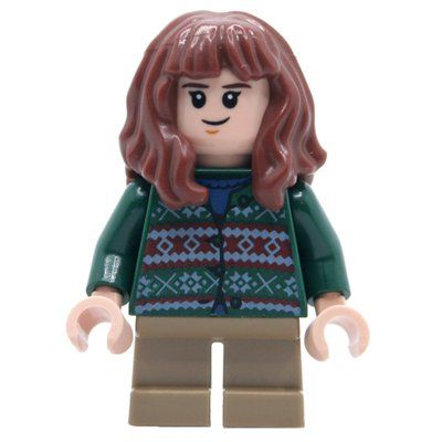 Figurine Hermione Granger, Dark Green Sweater, Short Dark Tan Legs du set 76454