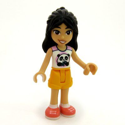 Figurine Liann - White Shirt with Panda, Bright Light Orange Shorts du set 42648