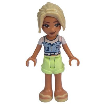 Figurine Sara - Bright Light Blue Top, Yellowish Green Shorts du set 42665