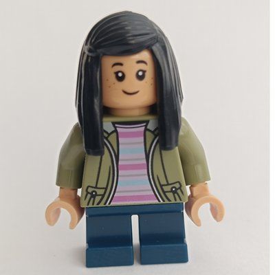 Minifigur Cho Chang, Short Legs, Olive Green Jacket aus Set 76452