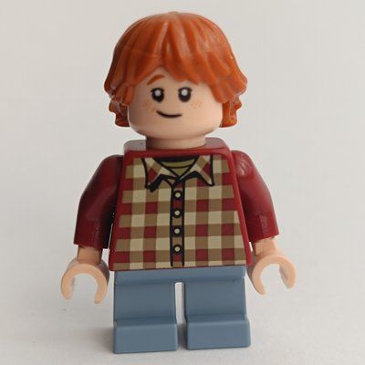 Minifigur Ron Weasley, Dark Red Shirt, Sand Blue Short Legs aus Set 76452