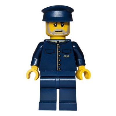 Minifigure Conductor, Dark Blue Uniform del set 910044