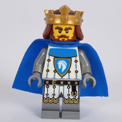 Minifigura King, Armor with White Tunic, Crown del set 31168
