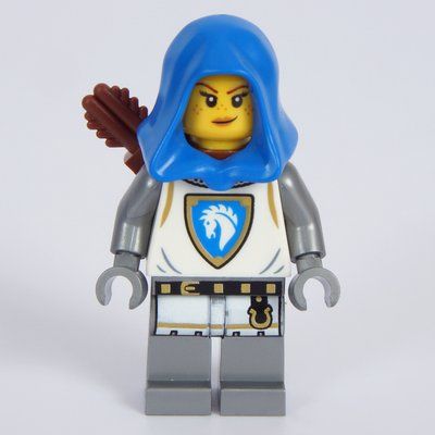 Minifigura Archer, White Tunic, Blue Hood, Quiver del set 31168