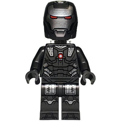 Minifigur War Machine, Trans-Clear Neck Bracket, Pearl Titanium Hands aus Set 76320