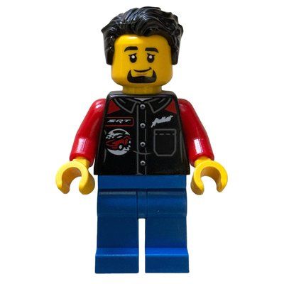 Figurine Driver, Black Vest, Blue Legs, Black Hair du set 77237