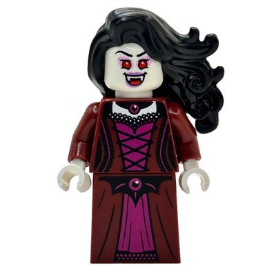 Figurine Vampire, Dark Red Dress, Black Hair du set 31167