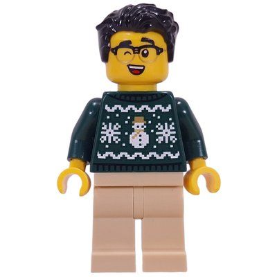 Figurine Dark Green Sweater, Tan Legs, Black Hair du set 60475