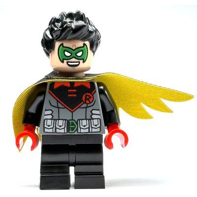 Figurine Robin, Dark Bluish Grey Torso, Medium Legs, Cape du set 76300