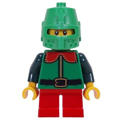 Figurine Elf - Green Torso, Red Legs, Knight Helmet du set 41843