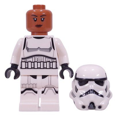 Figurine Stormtrooper, Sienna Brown Head, Female du set 75419