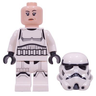 Figurine Stormtrooper, Light Nougat Head, Female du set 75459