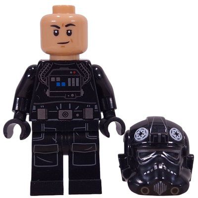 Minifigure TIE Pilot, Printed Legs, Warm Tan Head del set 40771