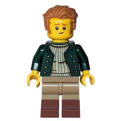 Figurine Man, Dark Green Torso, Dark Tan Legs, Medium Nougat Hair du set 910049