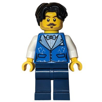 Figurine Man, Blue Torso, Dark Blue Legs, Black Hair du set 910049