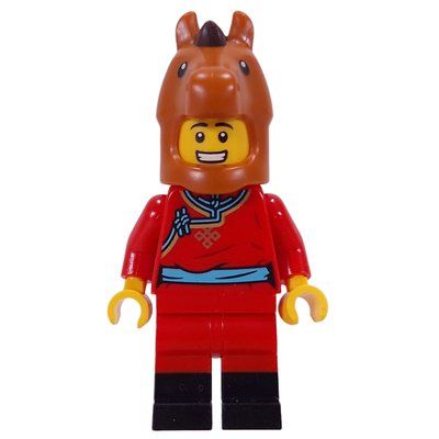 Minifigure Horse Costume, Red Torso, Red/Black Legs from set 80119