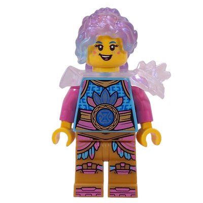 Minifigure Izzie, Opal Trans-Clear Shoulder Armor del set 71508