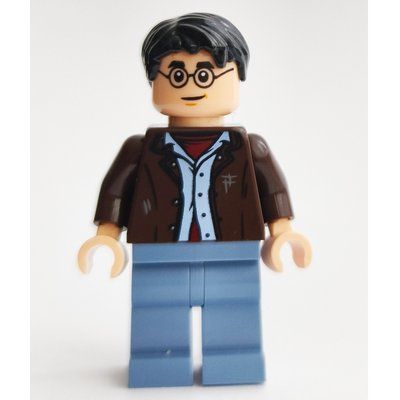 Minifigura Harry Potter, Dark Brown Torso, Sand Blue Legs del set 76467