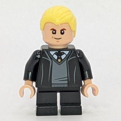 Minifigure Draco Malfoy, Open Long Robes over Sweater, Short Black Legs from set 76460