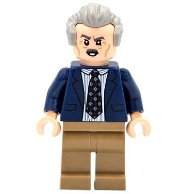 Minifigur J. Jonah Jameson, Dark Blue Suit, Light Bluish Gray Hair aus Set 76342