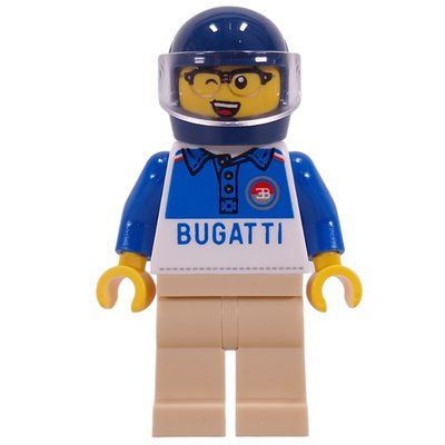 Minifiguur Race Driver, Bugatti uit set 77253
