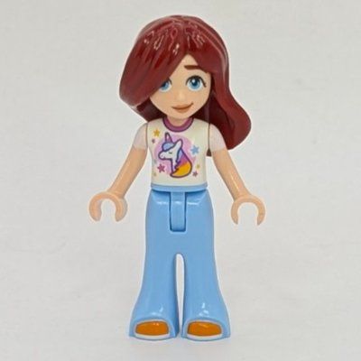 Minifigure Paisley, White Top, Bright Light Blue Pants del set 42675