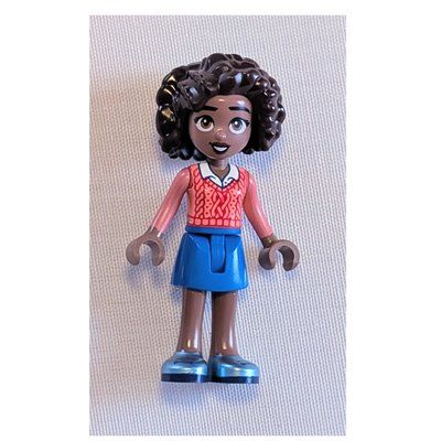 Minifigure Aliya, Coral Top, Blue Skirt from set 42684