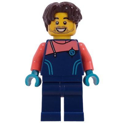 Figurine Arctic Explorer, Dark Blue Wetsuit, Dark Brown Hair du set 45201