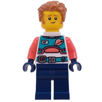 Figurine Astronaut, White Torso, Dark Blue Legs, Medium Nougat Hair du set 45202