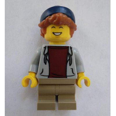 Figurine Kid, Light Bluish Grey Torso, Dark Tan Legs, Dark Blue Beanie du set 40952