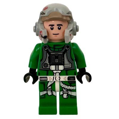 Minifigure Rebel Pilot A-Wing, Green Uniform from set 75427